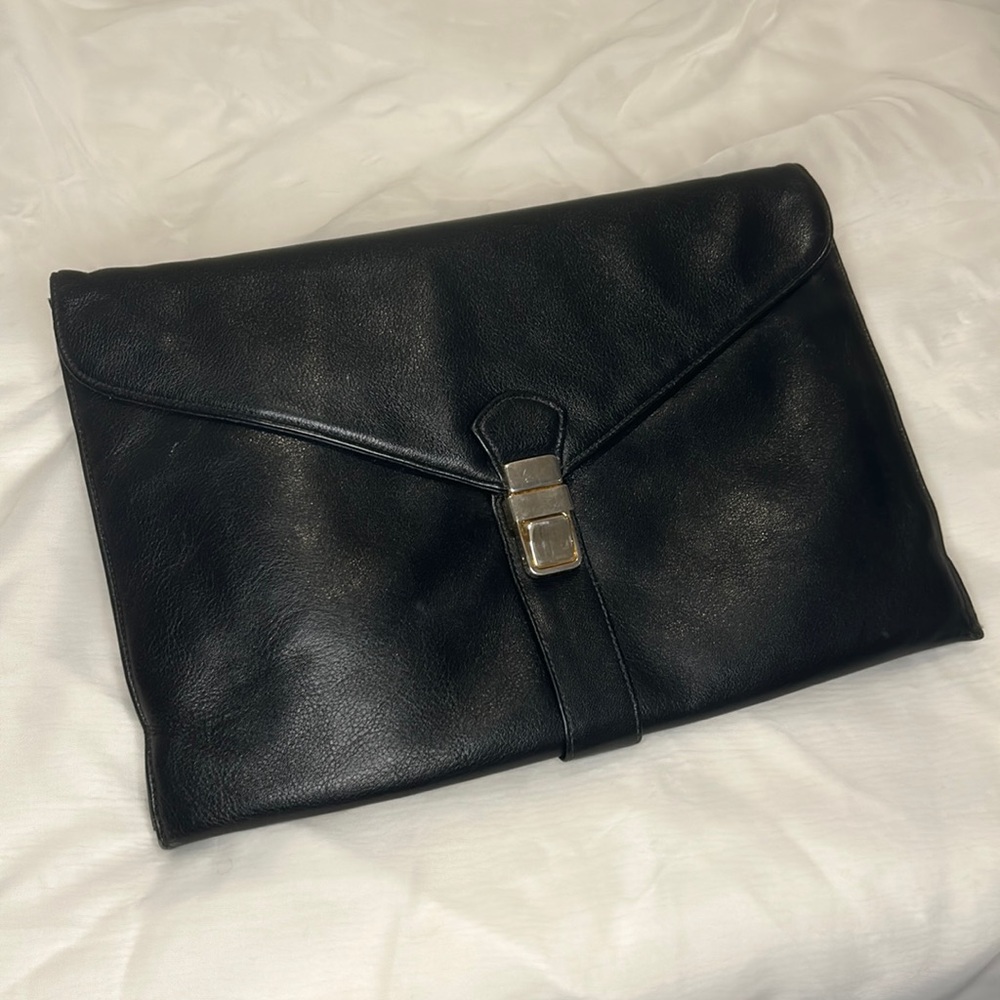 Vintage Susan Gail Italian Leather Envelope Clutch / Crossbody